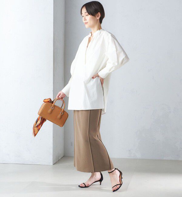 SHIPS for women「〈手洗い可能〉コットン ギャザー チュニック ブラウス」|シャツ・ブラウス|