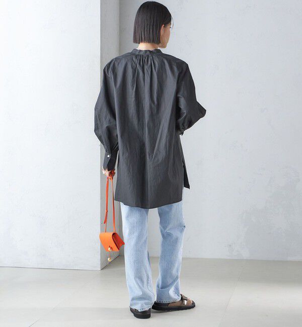 SHIPS for women「〈手洗い可能〉コットン ギャザー チュニック ブラウス」|シャツ・ブラウス|