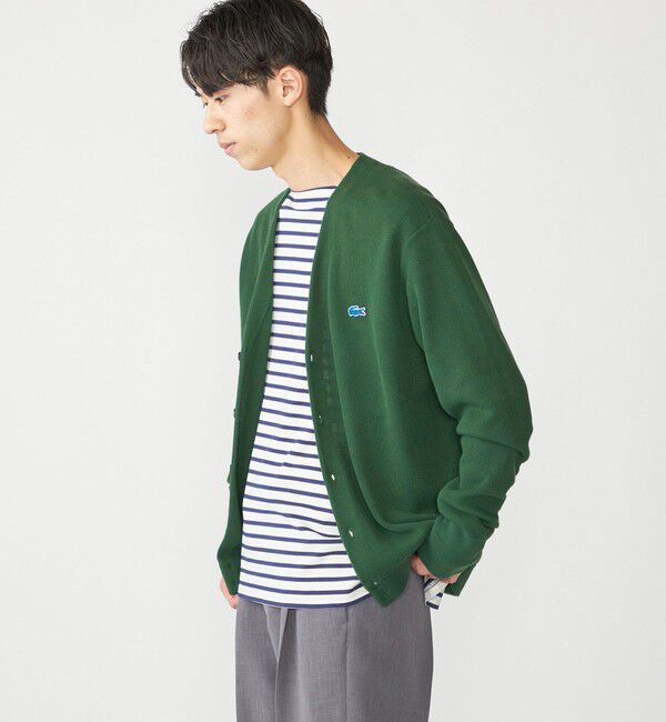 SHIPS「【SHIPS別注】LACOSTE: コットン/ポリエステル Vネック カーディガン 24FW」|カーディガン|