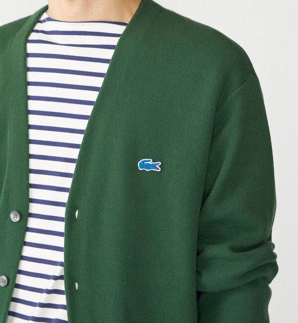 SHIPS「【SHIPS別注】LACOSTE: コットン/ポリエステル Vネック カーディガン 24FW」|カーディガン|