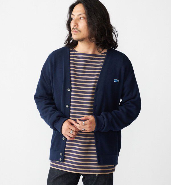 SHIPS「【SHIPS別注】LACOSTE: コットン/ポリエステル Vネック カーディガン 24FW」|カーディガン|