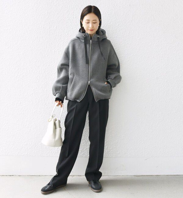 SHIPS for women「【WEB限定】〈手洗い可能〉ダンボール ダブルジップ フーディー 1」|パーカー|