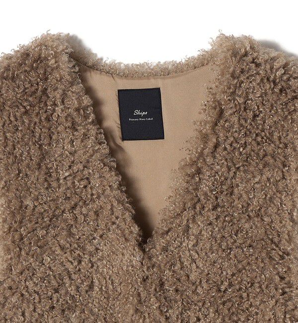 SHIPS for women「SHIPS Primary Navy Label:カーリー ジレ」|ベスト・ジレ|