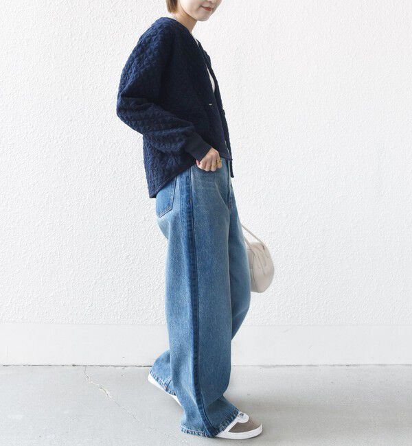 SHIPS for women「【WEB限定】〈手洗い可能〉キルティング ジャカード カーディガン」|カーディガン|