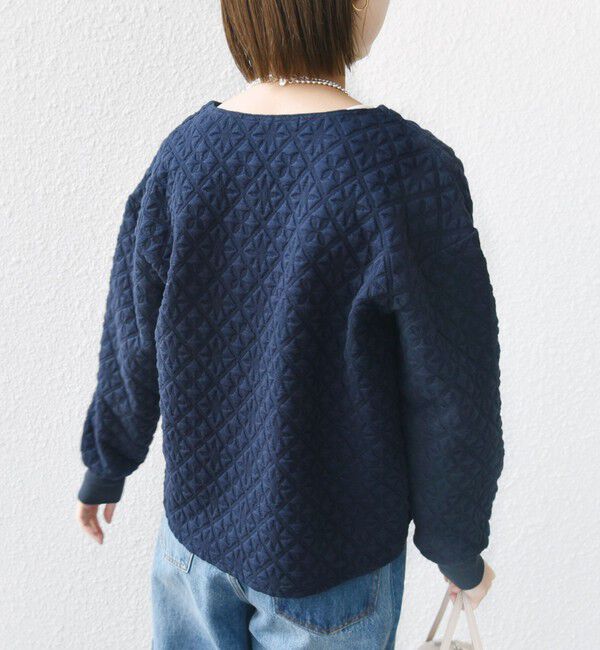 SHIPS for women「【WEB限定】〈手洗い可能〉キルティング ジャカード カーディガン」|カーディガン|