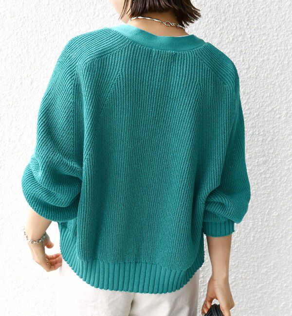 SHIPS for women「〈手洗い可能〉ペーパー ポリエステル Vネック カーディガン」|カーディガン|