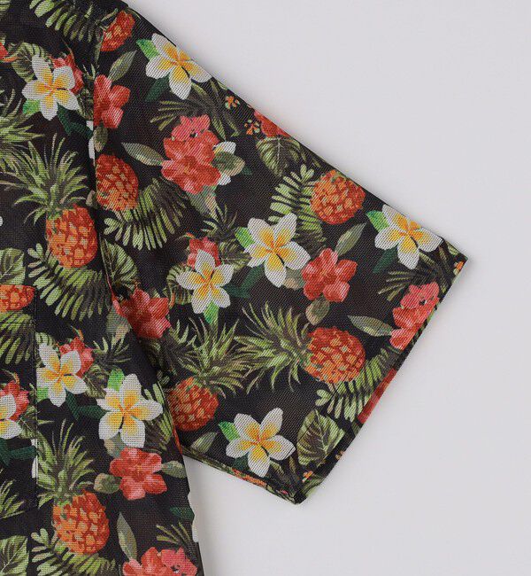 SHIPS「SHIPS: メッシュ プリント レギュラーカラー ショートスリーブ シャツ」|シャツ・ブラウス|