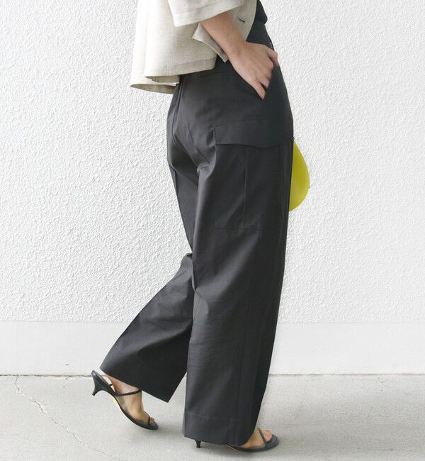 SHIPS for women「〈洗濯機可能〉ポリエステル 麻 カーゴ パンツ」|その他|