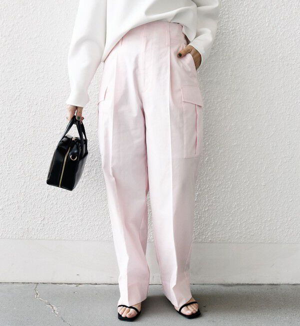 SHIPS for women「〈洗濯機可能〉ポリエステル 麻 カーゴ パンツ」|その他|