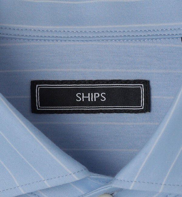 SHIPS「SHIPS: ジャージー ストライプ ワンピースカラー シャツ」|シャツ・ブラウス|