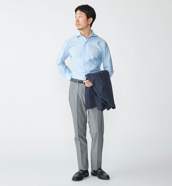 SHIPS「SHIPS: ジャージー ストライプ ワンピースカラー シャツ」|シャツ・ブラウス|