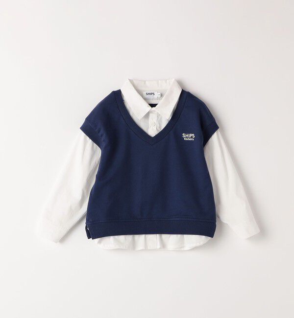 SHIPS Colors 「SHIPS Colors:90～140cm /〈洗濯機可能〉ベスト ドッキング シャツ」|シャツ・ブラウス|