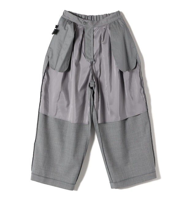 SHIPS for women「SHIPS Primary Navy Label:タック ワイド コクーン パンツ」|スラックス|