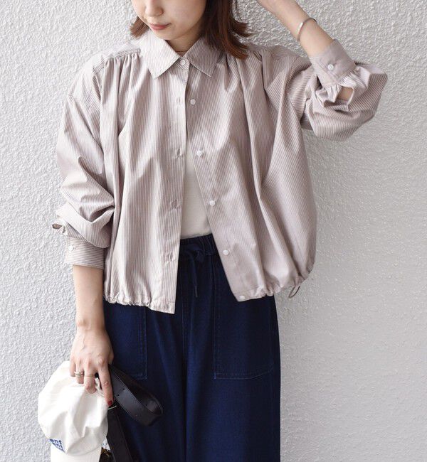 SHIPS Colors 「SHIPS Colors:〈洗濯機可能〉TC シャツ ブルゾン」|シャツ・ブラウス|ブラウン