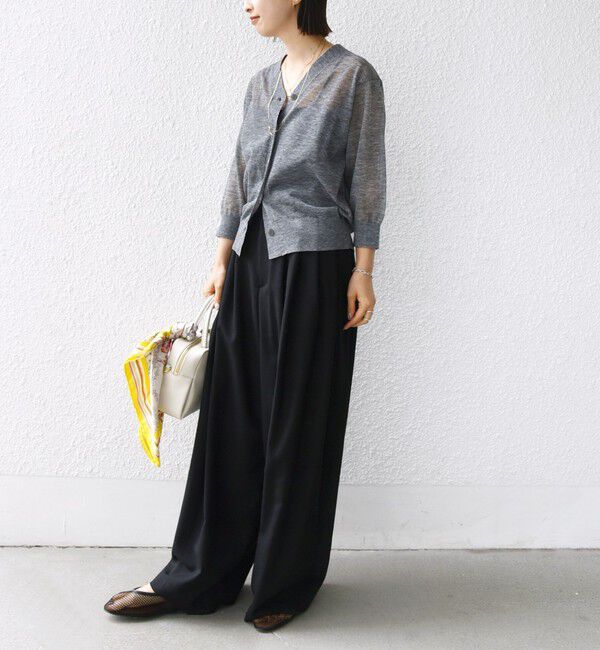 SHIPS for women「〈手洗い可能〉ラミー混 シアー カーディガン」|カーディガン|