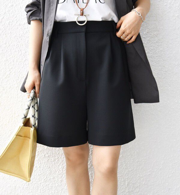 SHIPS for women「〈手洗い可能〉ダブル クロス ハーフ パンツ」|キュロット|