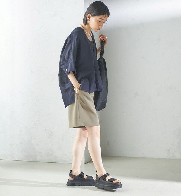 SHIPS for women「〈手洗い可能〉ダブル クロス ハーフ パンツ」|キュロット|