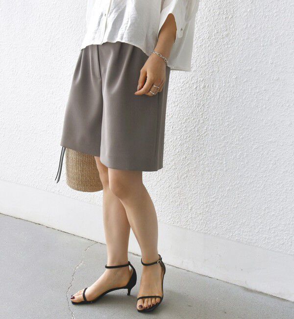 SHIPS for women「〈手洗い可能〉ダブル クロス ハーフ パンツ」|キュロット|