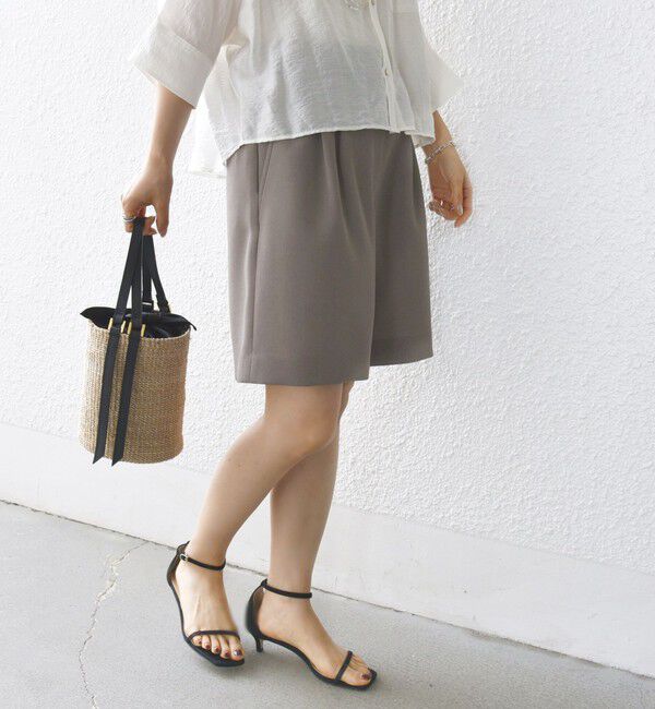 SHIPS for women「〈手洗い可能〉ダブル クロス ハーフ パンツ」|キュロット|