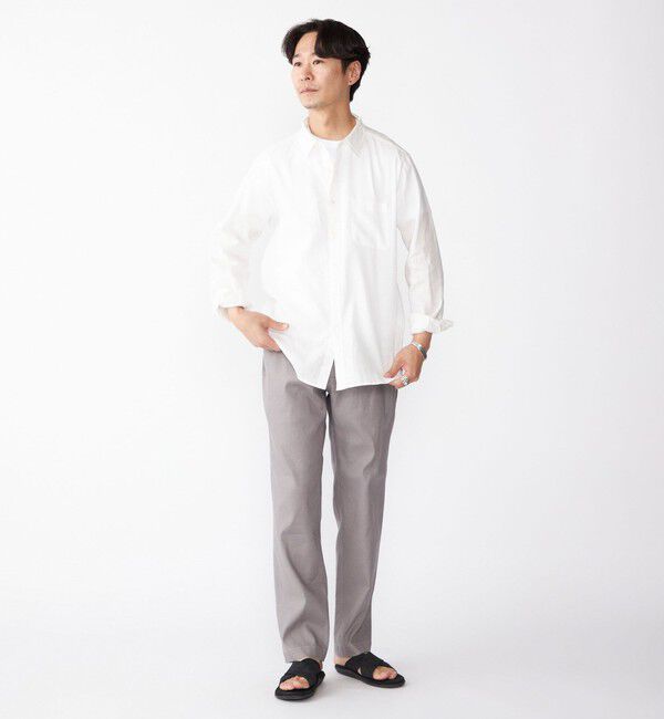 SHIPS「SHIPS: フレックスリネン レギュラーカラー  ロングスリーブ シャツ」|シャツ・ブラウス|