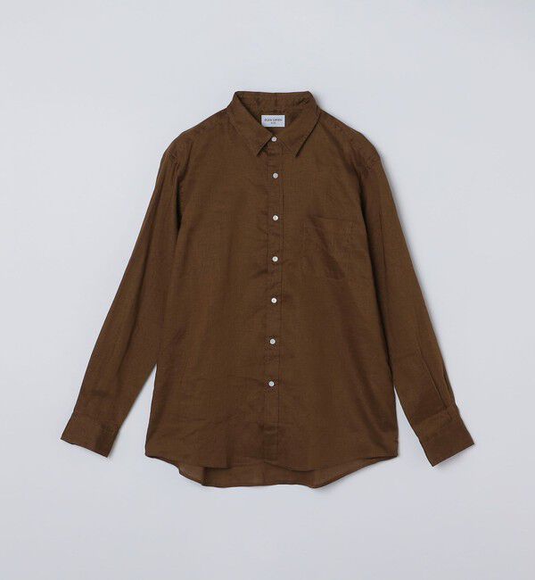 SHIPS「SHIPS: フレックスリネン レギュラーカラー  ロングスリーブ シャツ」|シャツ・ブラウス|