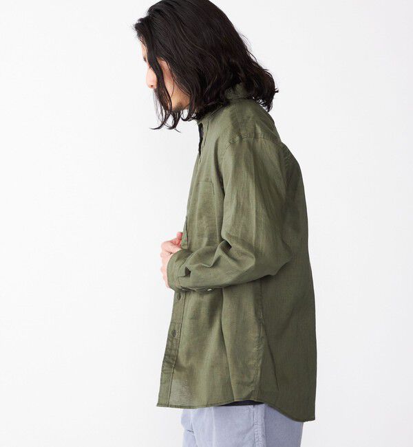 SHIPS「SHIPS: フレックスリネン レギュラーカラー  ロングスリーブ シャツ」|シャツ・ブラウス|