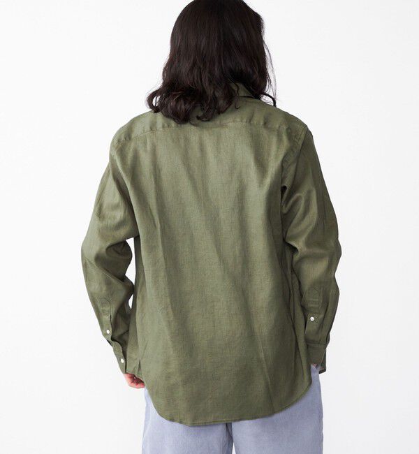 SHIPS「SHIPS: フレックスリネン レギュラーカラー  ロングスリーブ シャツ」|シャツ・ブラウス|