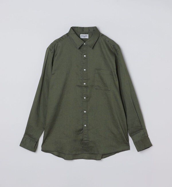 SHIPS「SHIPS: フレックスリネン レギュラーカラー  ロングスリーブ シャツ」|シャツ・ブラウス|