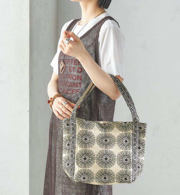 SHIPS for women「【SHIPS別注】UHURU:ロゴ ハンドル ジャカード トート」|トートバッグ|