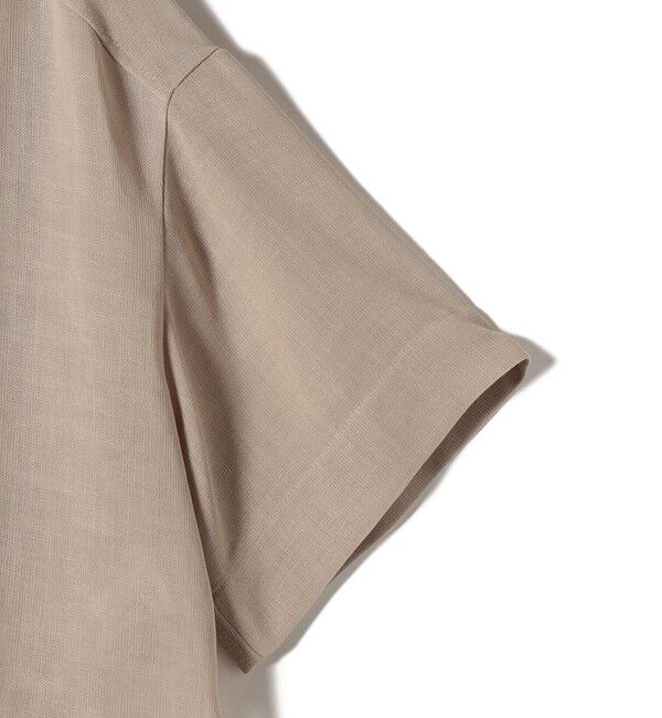 SHIPS for women「〈手洗い可能〉麻調 メッシュ 半袖 ビッグ シャツ」|シャツ・ブラウス|