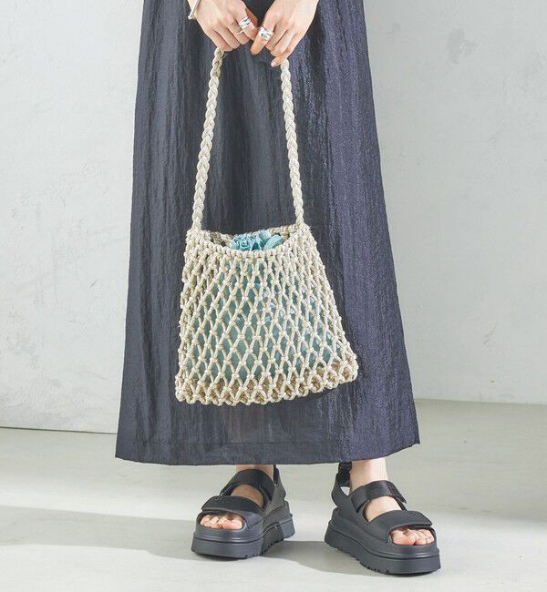 SHIPS for women「The Bagmati:オーガンジー 巾着 マクラメ バッグ」|ショルダー・メッセンジャー|