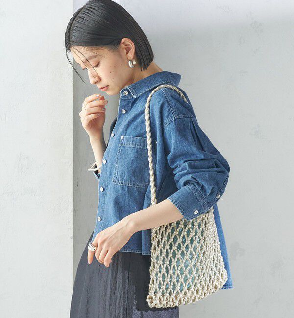 SHIPS for women「The Bagmati:オーガンジー 巾着 マクラメ バッグ」|ショルダー・メッセンジャー|