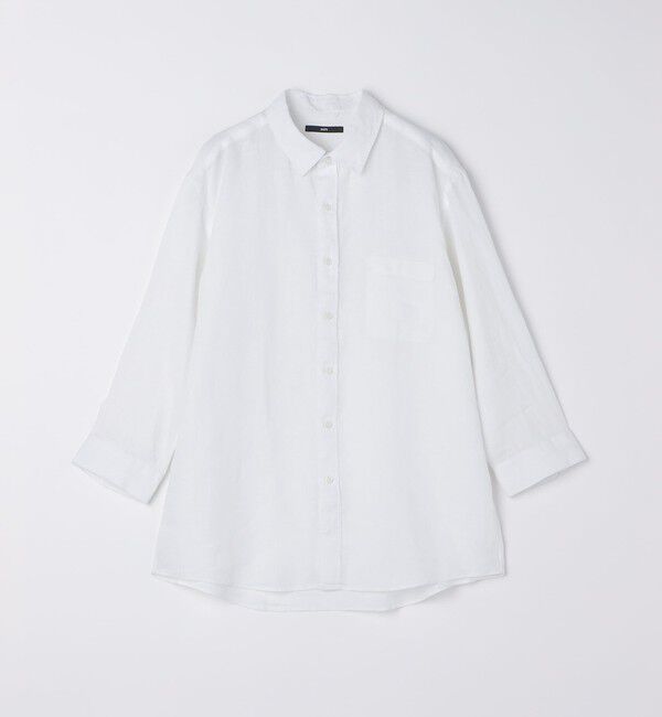 SHIPS「SHIPS: レイモンド レギュラーカラー リネン 7スリーブ シャツ」|シャツ・ブラウス|