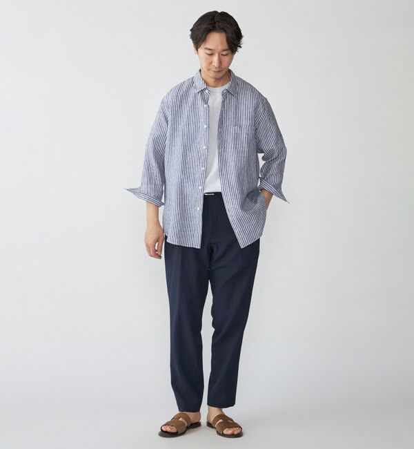 SHIPS「SHIPS: レイモンド レギュラーカラー リネン 7スリーブ シャツ」|シャツ・ブラウス|