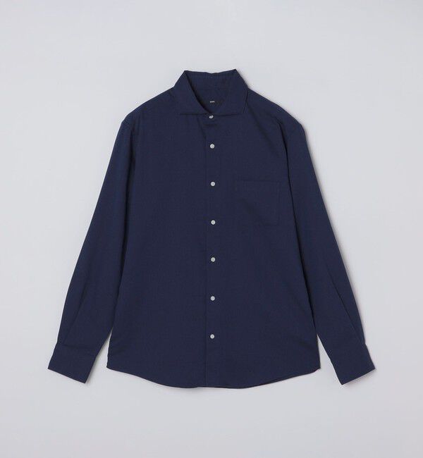 SHIPS「SHIPS: アイスコットン からみ織り セミワイドカラー シャツ」|シャツ・ブラウス|