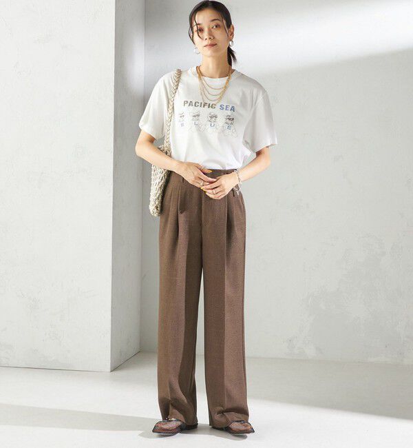 SHIPS for women「【SHIPS別注】Odub:〈手洗い可能〉プリント TEE」|Tシャツ・カットソー|