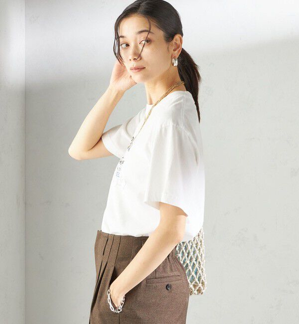 SHIPS for women「【SHIPS別注】Odub:〈手洗い可能〉プリント TEE」|Tシャツ・カットソー|