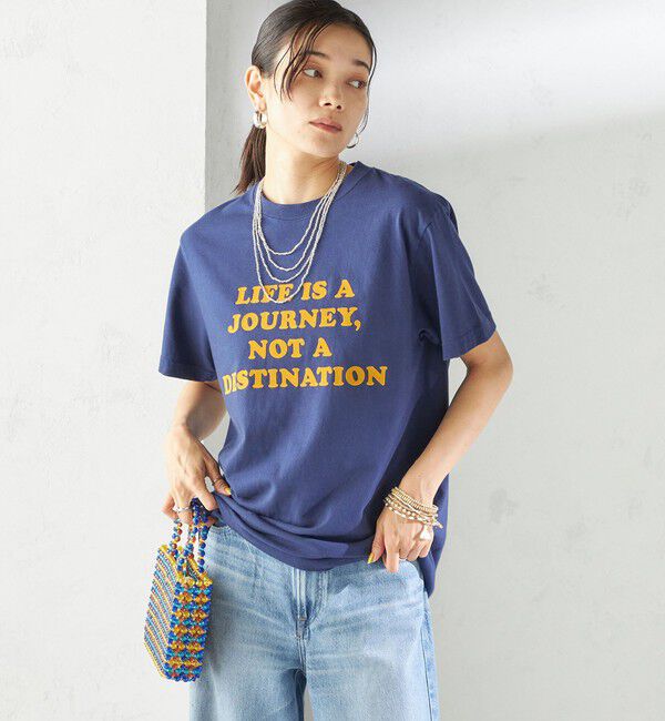 SHIPS for women「【SHIPS別注】Odub:〈手洗い可能〉プリント TEE」|Tシャツ・カットソー|