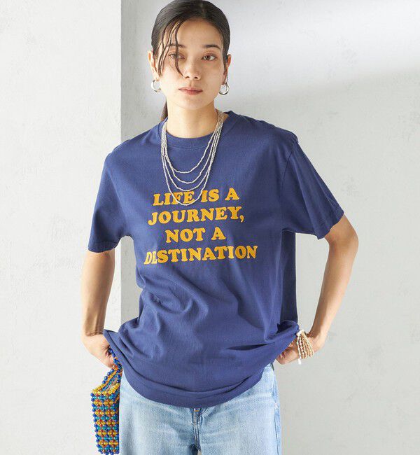 SHIPS for women「【SHIPS別注】Odub:〈手洗い可能〉プリント TEE」|Tシャツ・カットソー|