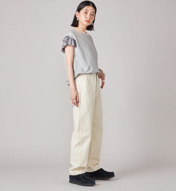 SHIPS for women「SHIPS NINE CASE:〈手洗い可能〉ミニ 裏毛 フリル カットソー」|Tシャツ・カットソー|