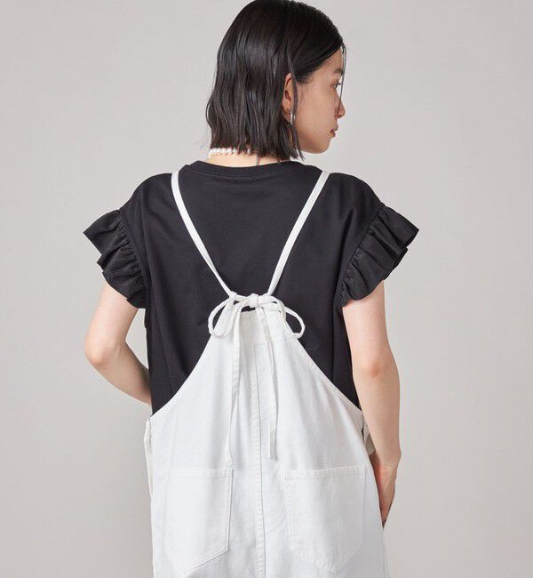 SHIPS for women「SHIPS NINE CASE:〈手洗い可能〉ミニ 裏毛 フリル カットソー」|Tシャツ・カットソー|