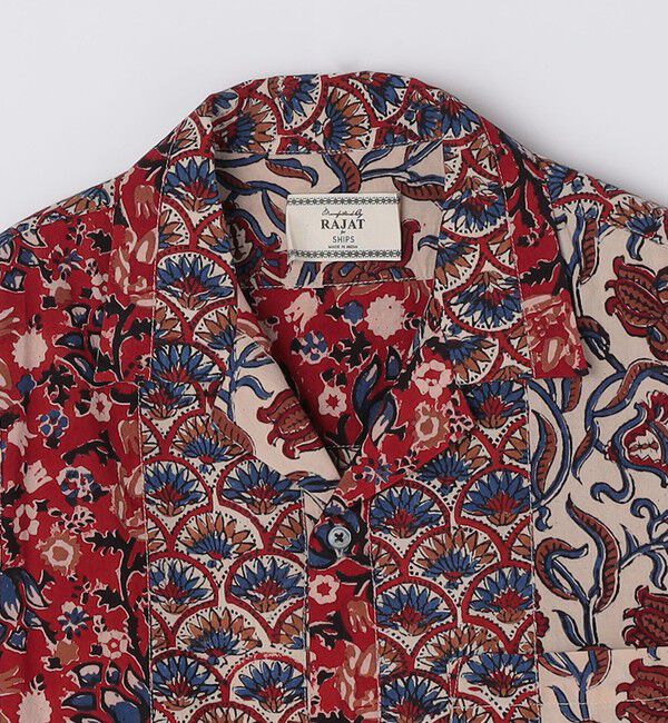 SHIPS「RAJAT: ブロック プリント パッチワーク ショートスリーブ シャツ」|シャツ・ブラウス|