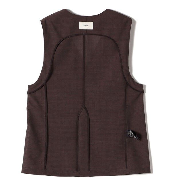 SHIPS for women「〈防シワ加工〉チノ ウール ボタン ジレ」|ベスト・ジレ|