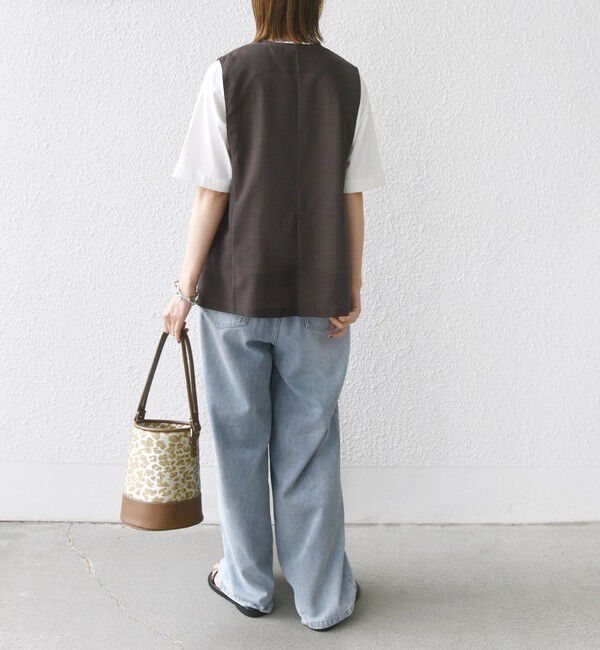 SHIPS for women「〈防シワ加工〉チノ ウール ボタン ジレ」|ベスト・ジレ|