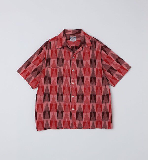 SHIPS「【SHIPS別注】THE ALASKAN: OPEN IKAT S/S」|シャツ・ブラウス|レッド