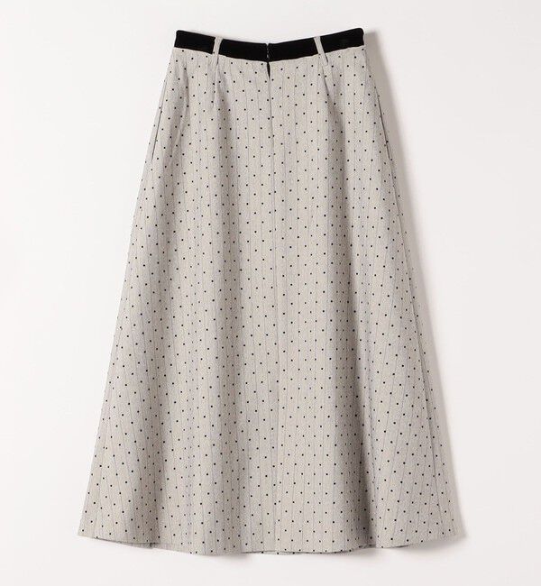 quaranciel「quaranciel:〈洗濯機可能〉フロッキー ドット ストライプ フレア スカート」|フレア|