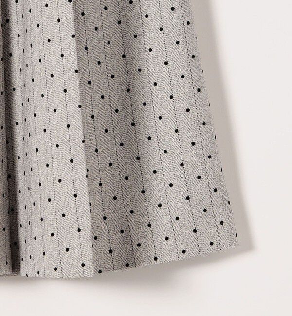 quaranciel「quaranciel:〈洗濯機可能〉フロッキー ドット ストライプ フレア スカート」|フレア|