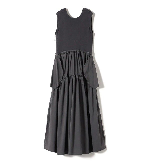 SHIPS for women「〈手洗い可能〉コットン リブ ノースリーブ &times; 布帛 スカート ワンピース」|ワンピース|