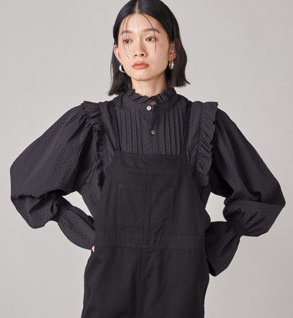 SHIPS for women「SHIPS NINE CASE:〈手洗い可能〉タック フリル ブラウス」|シャツ・ブラウス|