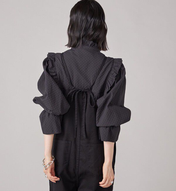 SHIPS for women「SHIPS NINE CASE:〈手洗い可能〉タック フリル ブラウス」|シャツ・ブラウス|